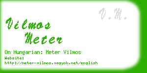 vilmos meter business card